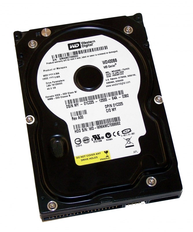 Жесткий диск Western Digital WD400BB 40Gb 7200 IDE 3.5" HDD WD400BB - фото 30305