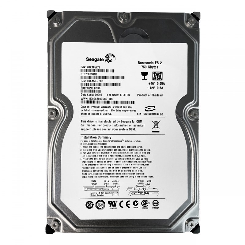 Жесткий диск Seagate 9CA156 750Gb SATAII 3,5" HDD 9CA156 - фото 30538