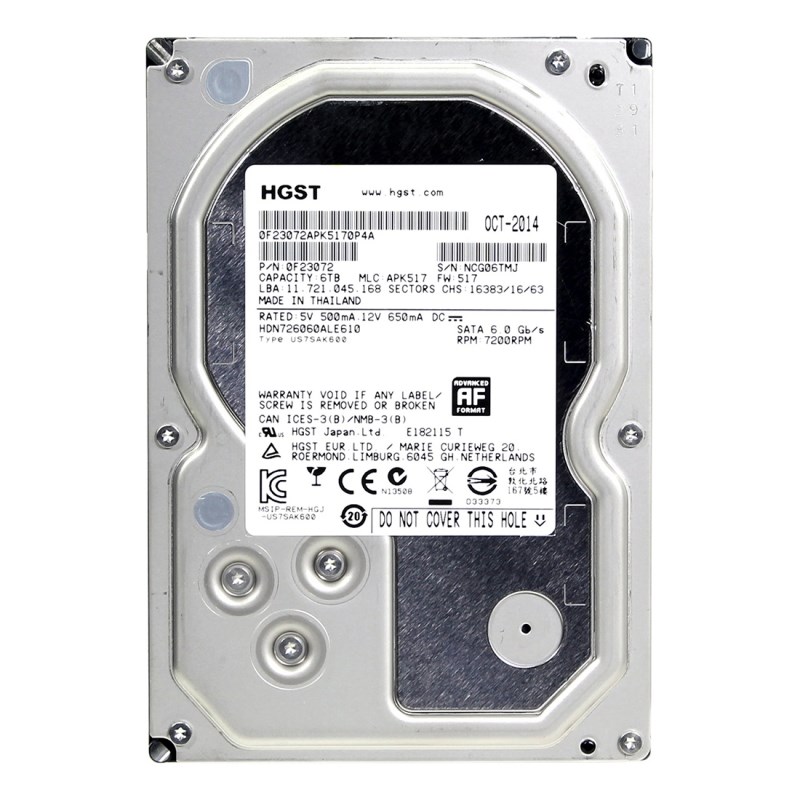 Жесткий диск Hitachi HDN726060ALE610 4Tb 7200 SATAIII 3.5" HDD HDN726060ALE610 - фото 30578