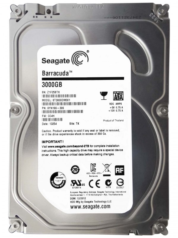 Жесткий диск Seagate 9YN166 3Tb SATAIII 3,5" HDD 9YN166 - фото 30635