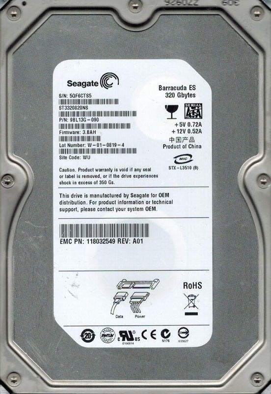 Жесткий диск Seagate ST3320820NS 320Gb SATAII 3,5" HDD ST3320820NS - фото 30655