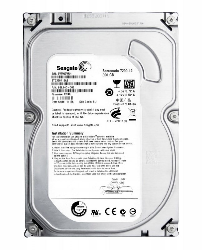 Жесткий диск Seagate 9SL14C 320Gb 7200 SATAII 3.5" HDD 9SL14C - фото 30715