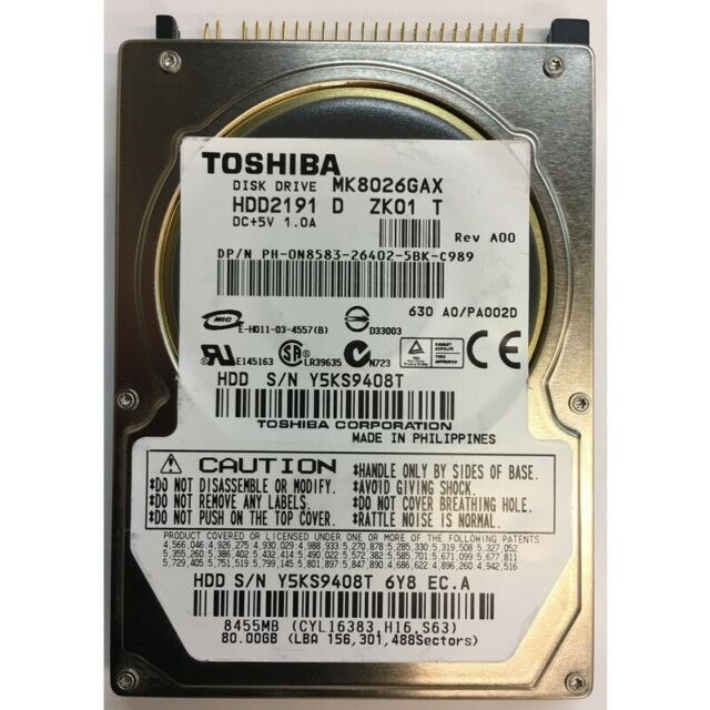 Жесткий диск Toshiba N8583 80Gb 5400 IDE 2,5" HDD N8583 - фото 30723