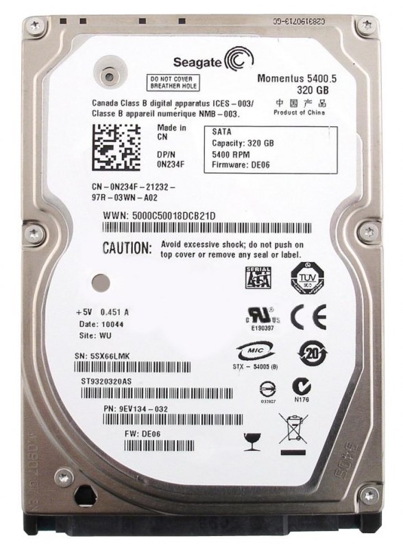 Жесткий диск Seagate ST9320320AS 320Gb 5400 SATAII 2,5" HDD ST9320320AS - фото 30758