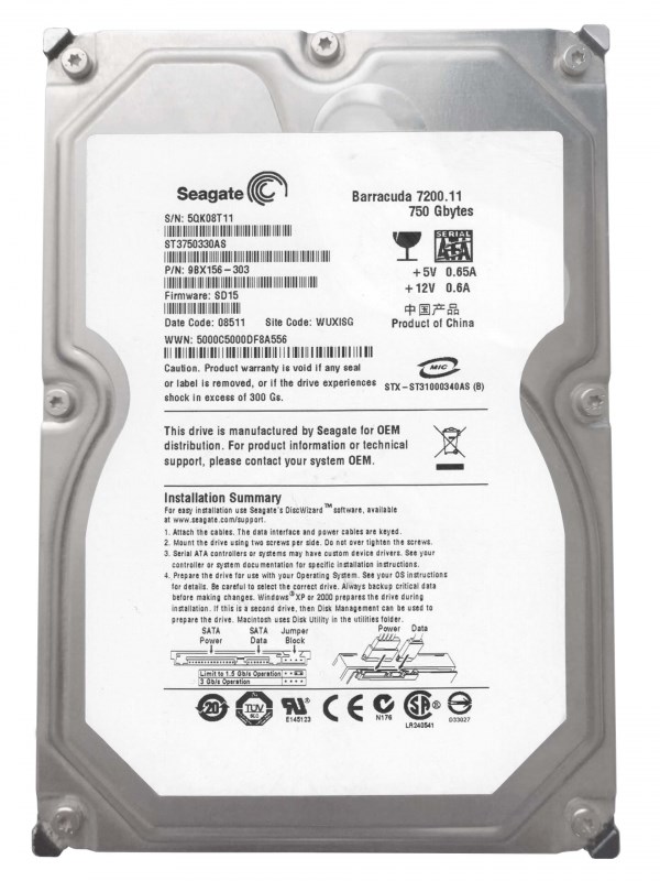 Жесткий диск Seagate 9BX156 750Gb SATAII 3,5" HDD 9BX156 - фото 30798