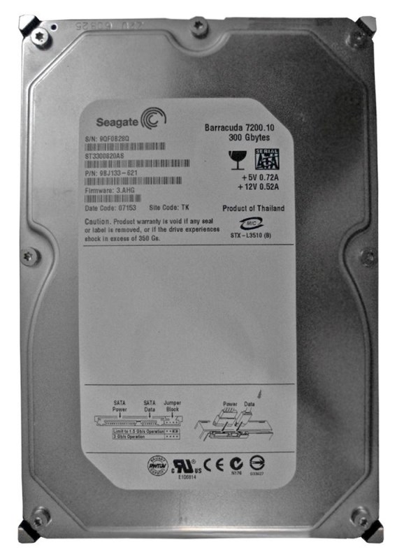 Жесткий диск Seagate ST3300820AS 300Gb 7200 SATAII 3.5" HDD ST3300820AS - фото 31054