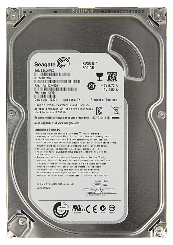 Жесткий диск Seagate 1AA142 500Gb SATAIII 3,5" HDD 1AA142 - фото 31072