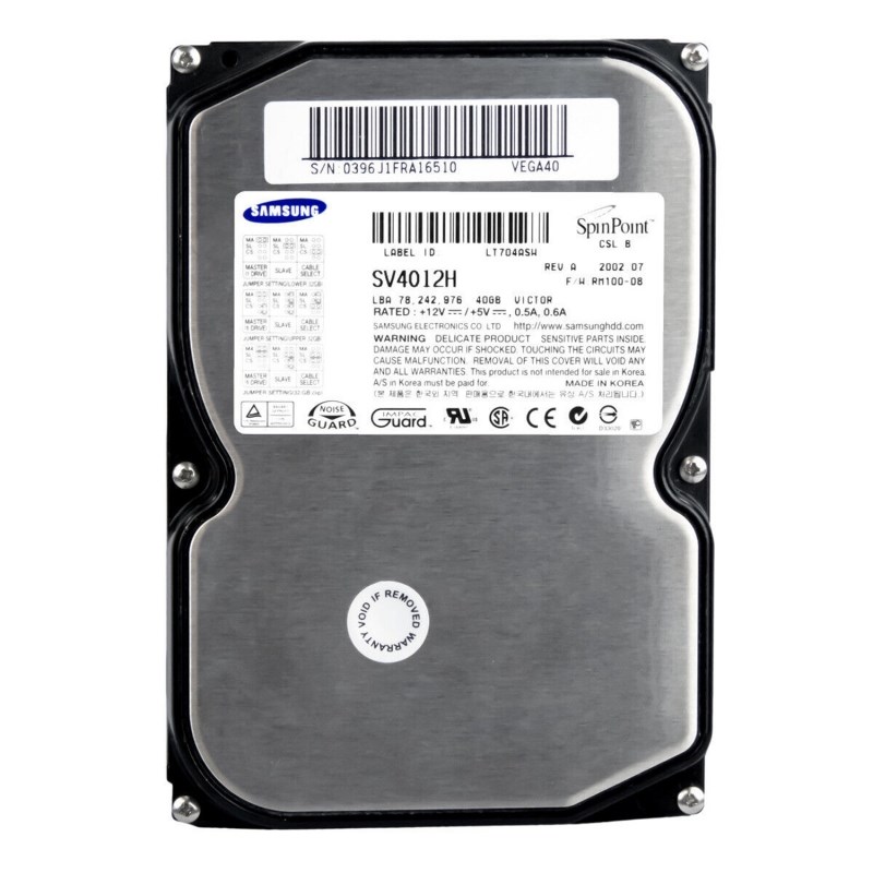 Жесткий диск Samsung SV4012H 40Gb 5400 IDE 3.5" HDD SV4012H - фото 31255