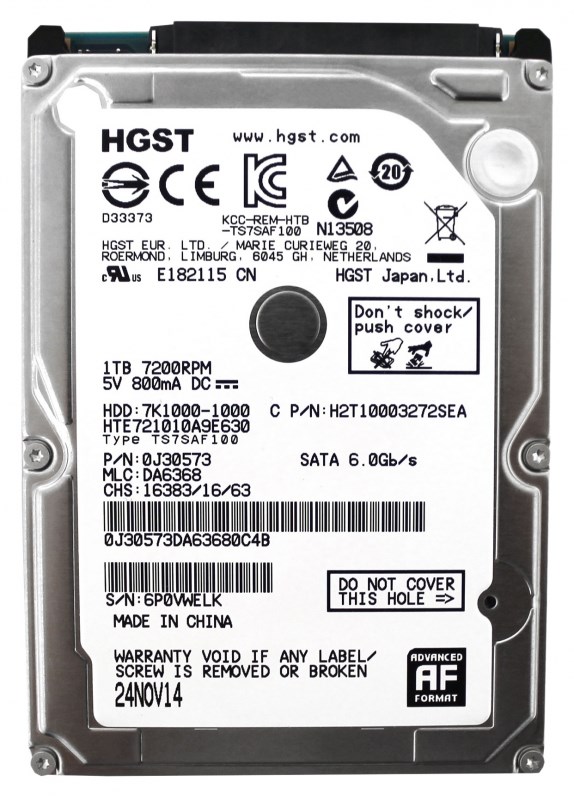 Жесткий диск Hitachi 0J30573 1Tb SATAIII 2,5" HDD 0J30573 - фото 31703