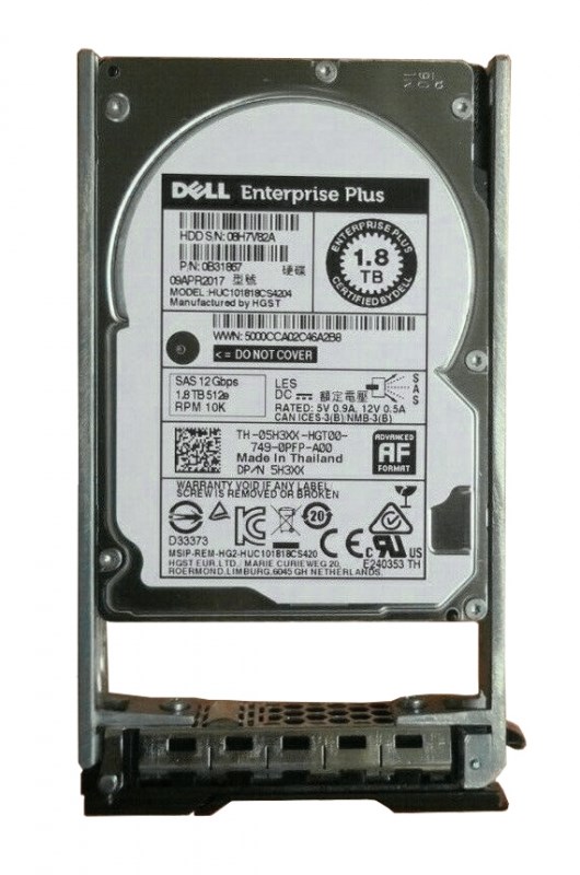 Жесткий диск Dell 0B31867 1,8TB 10000 SAS 2,5" HHD 0B31867 - фото 31833