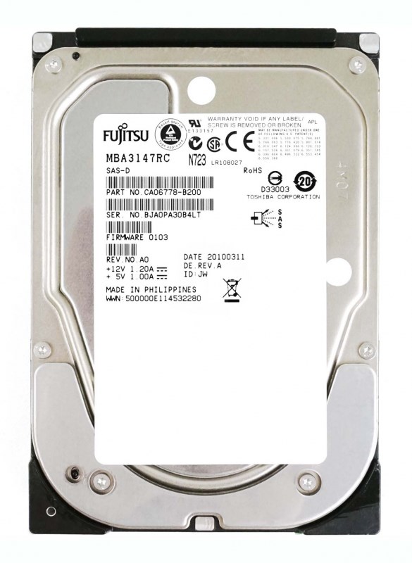 Жесткий диск Fujitsu CA06778-B200 146Gb SAS 3,5" HDD CA06778-B200 - фото 31859