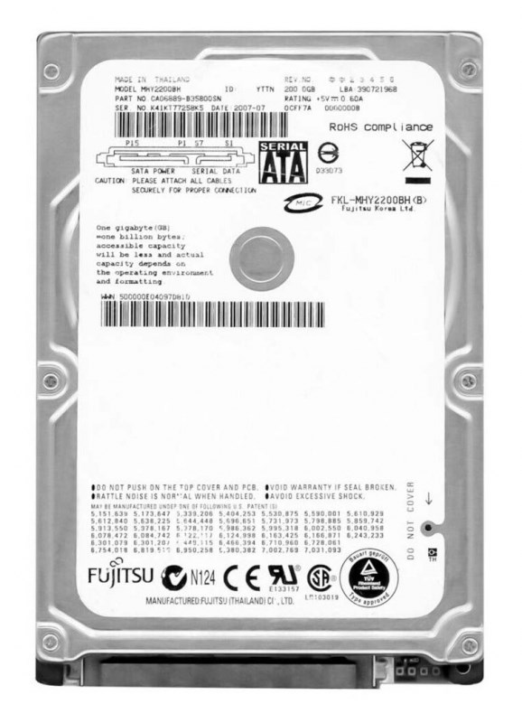 Жесткий диск Fujitsu MHY2200BH 200Gb 5400 SATA 2,5" HDD MHY2200BH - фото 31872