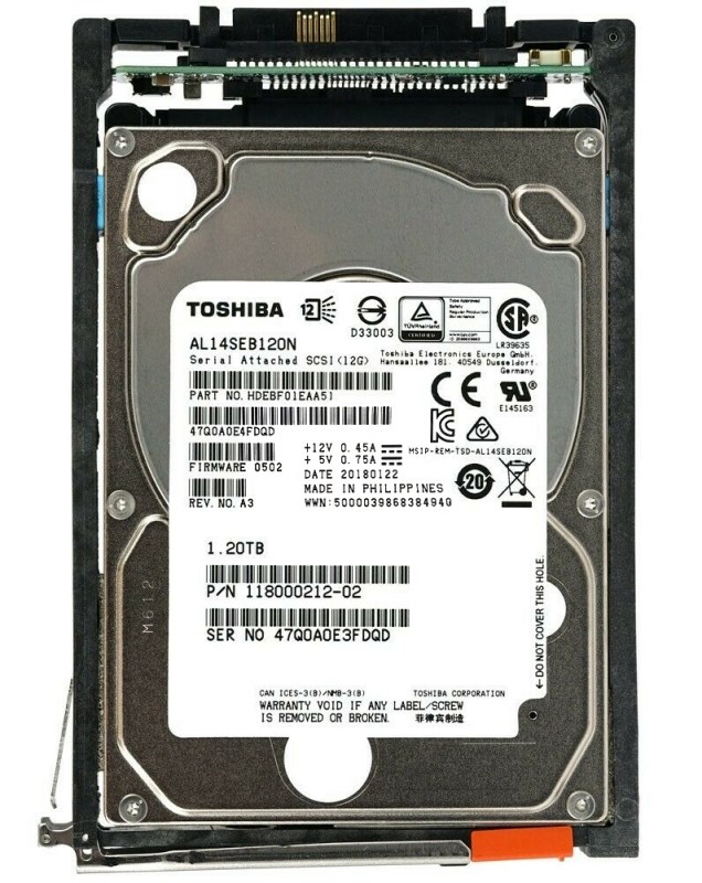 Жесткий диск EMC 118000212-02 1,2Tb 10000 SAS 2,5" HDD 118000212-02 - фото 32006