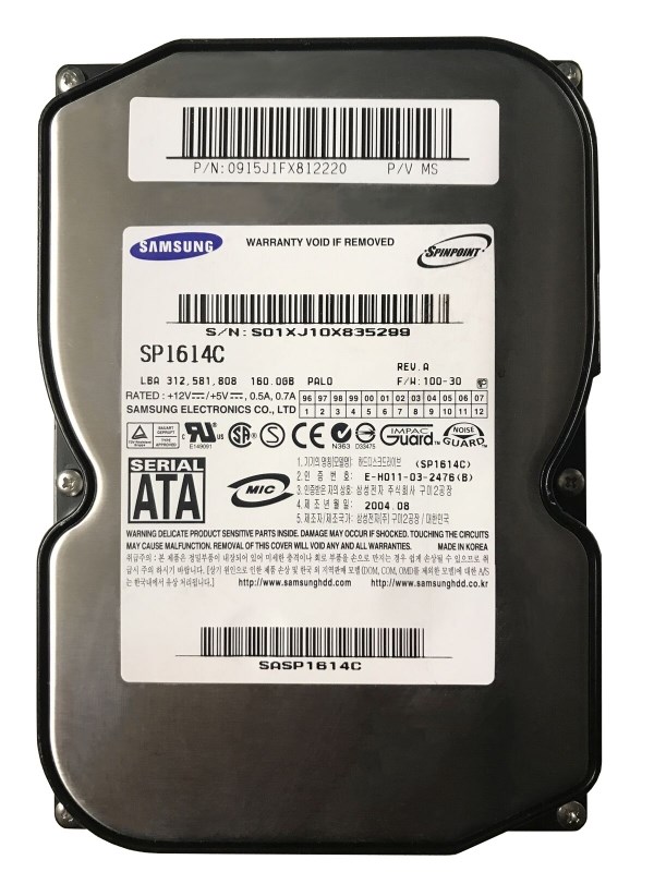 Жесткий диск Samsung SP1614C 160Gb SATA 3,5" HDD SP1614C - фото 32429