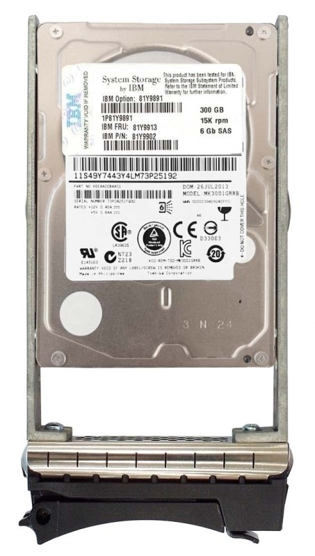 Жесткий диск IBM HDEAA00BAA51 300Gb 15000 SAS 2,5" HDD HDEAA00BAA51 - фото 32675