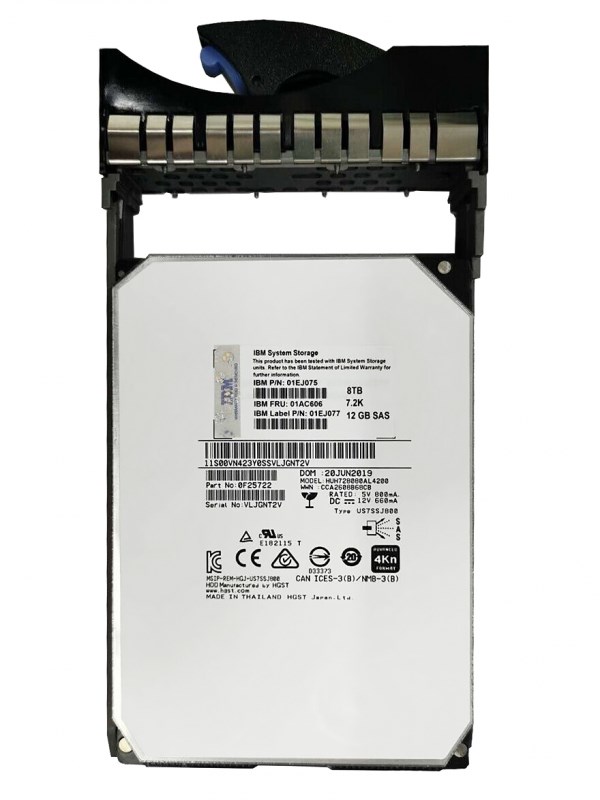 Жесткий диск IBM 0F25722 8Tb 7200 SAS 3,5" HDD 0F25722 - фото 32699