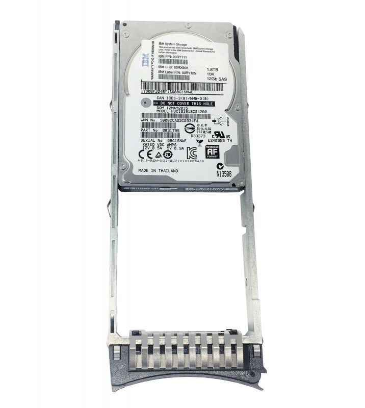 Жесткий диск IBM 00RY125 1,8Tb 10000 SAS 2,5" HDD 00RY125 - фото 32763