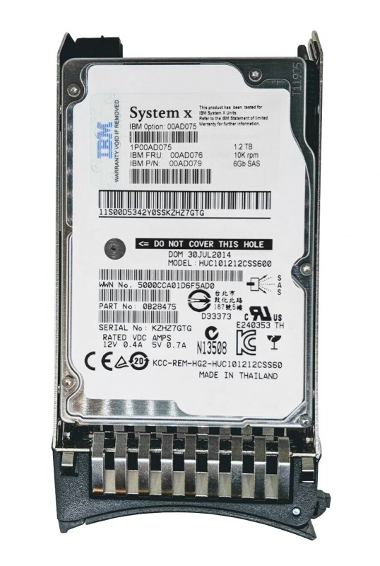 Жесткий диск IBM 00AD079 1,2Tb 10000 SAS 2,5" HDD 00AD079 - фото 32840