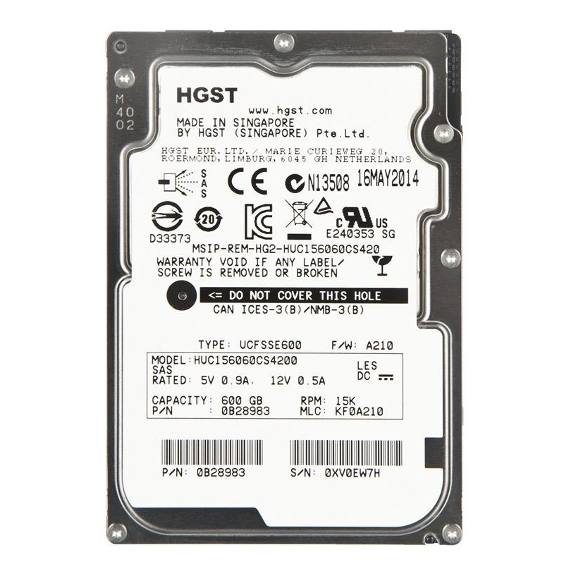 Жесткий диск HGST HUC156060CSS200 600Gb 15000 SAS 2,5" HDD HUC156060CSS200 - фото 33068