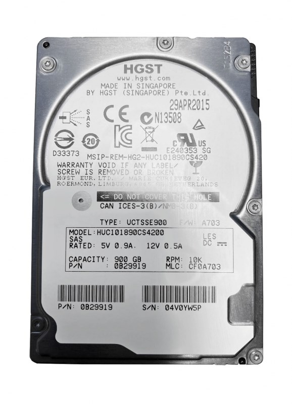 Жесткий диск HGST 0B29919 900Gb 10520 SAS 2,5" HDD 0B29919 - фото 33086