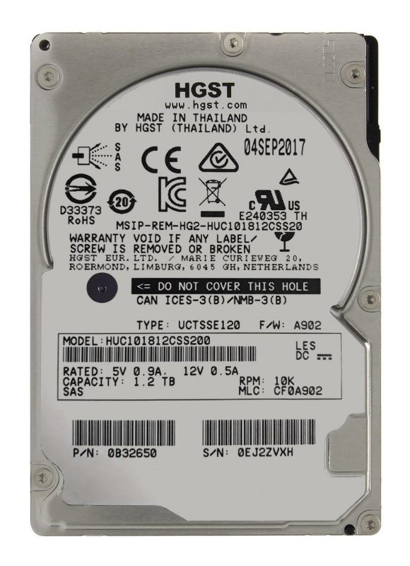 Жесткий диск HGST 0B32650 1,2Tb 10520 SAS 2,5" HDD 0B32650 - фото 33106