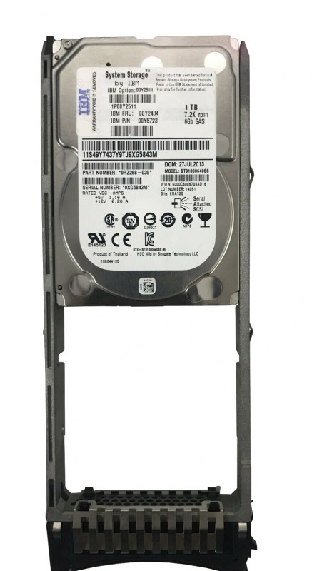 Жесткий диск IBM 00Y5723 1Tb SAS 2,5" HDD 00Y5723 - фото 33277