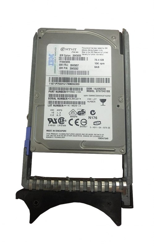 Жесткий диск IBM 26K5262 73,4Gb SAS 2,5" HDD 26K5262 - фото 33329