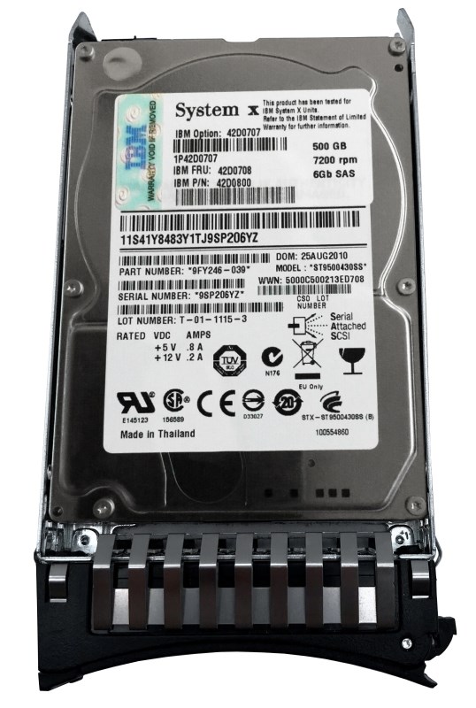 Жесткий диск IBM 42D0800 500Gb SAS 2,5" HDD 42D0800 - фото 33357