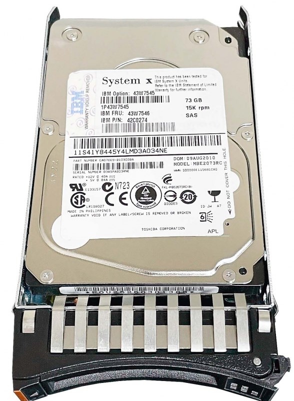 Жесткий диск IBM CA07069-B10900BA 73Gb SAS 2,5" HDD CA07069-B10900BA - фото 33445