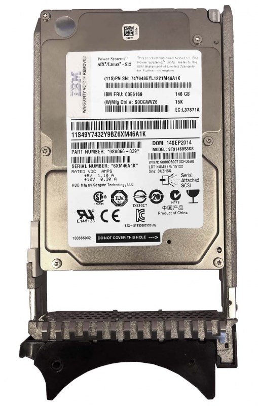 Жесткий диск IBM 74Y6487 146,8Gb 15000 SAS 2,5" HDD 74Y6487 - фото 33471