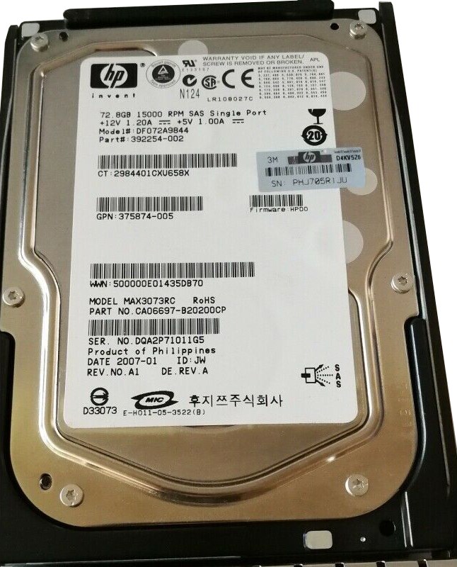 Жесткий диск HP CA06697-B20200CP 72Gb 15000 SAS 3,5" HDD CA06697-B20200CP - фото 33526