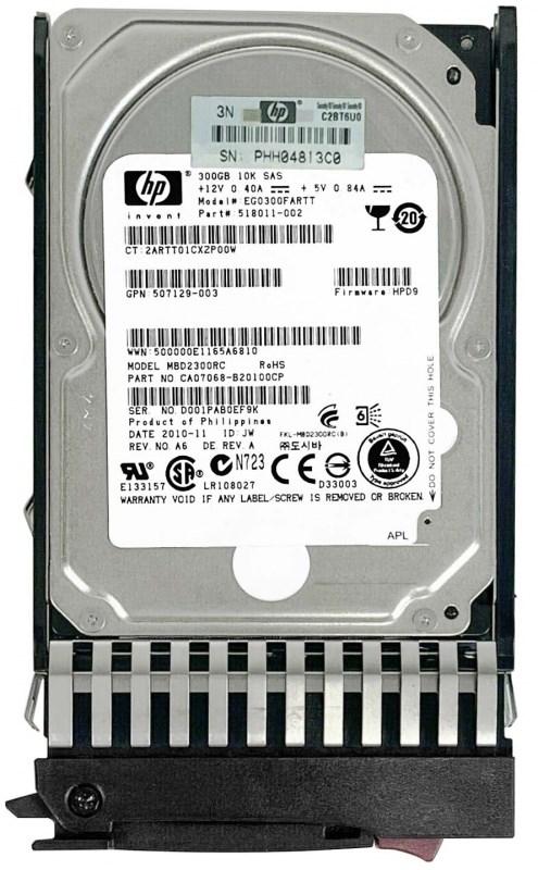 Жесткий диск HP CA07068-B20100CP 300Gb SAS 10000 2,5" HDD CA07068-B20100CP - фото 33709