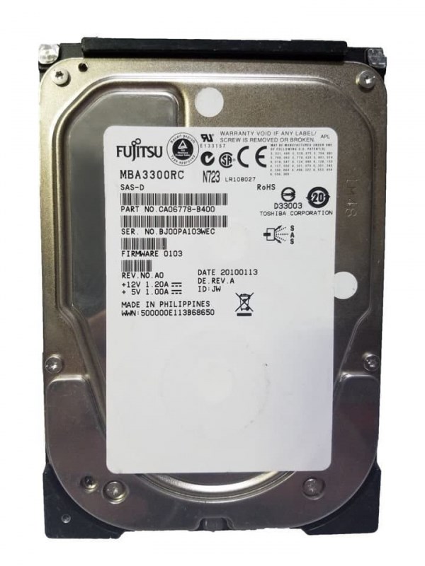 Жесткий диск Fujitsu CA06778-B400 300Gb SAS 3,5" HDD CA06778-B400 - фото 33900