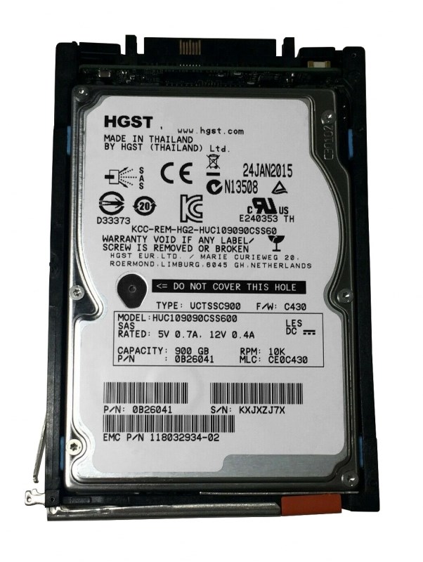 Жесткий диск EMC 118032934-02 900Gb 10000 Fibre Channel 2,5" HDD 118032934-02 - фото 33963