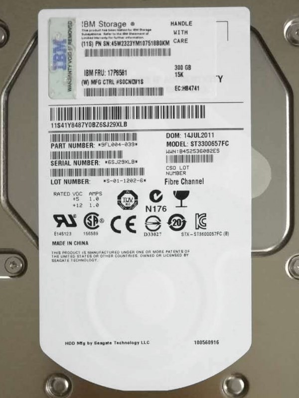 Жесткий диск IBM 0B22153 300Gb Fibre Channel 3,5" HDD 0B22153 - фото 34102