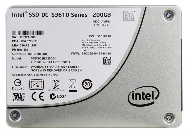 Жесткий диск Intel SSDSC2BX200G401 200Gb SATAIII 3.5" SSD SSDSC2BX200G401 - фото 34429