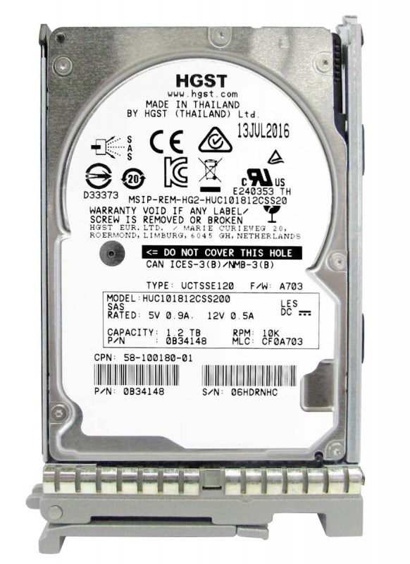 Жесткий диск Cisco 0B34148 1,2Tb 10000 SAS 2,5" HDD 0B34148 - фото 35073