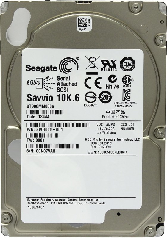 Жесткий диск Seagate 9WH066 900Gb SAS 2,5" HDD 9WH066 - фото 35321