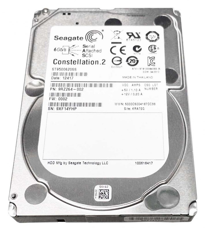 Жесткий диск Seagate 9RZ264 500Gb SAS 2,5" HDD 9RZ264 - фото 35352