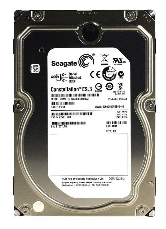 Жесткий диск Seagate 9ZM270 4Tb SAS 3,5" HDD 9ZM270 - фото 35358