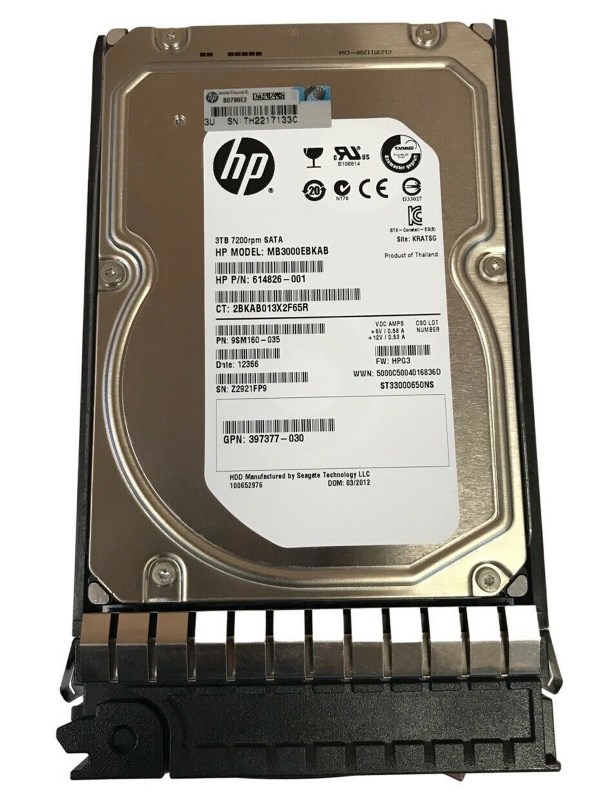 Жесткий диск HP 9SM160-035 3Tb 7200 SATAIII 3.5" HDD 9SM160-035 - фото 35453