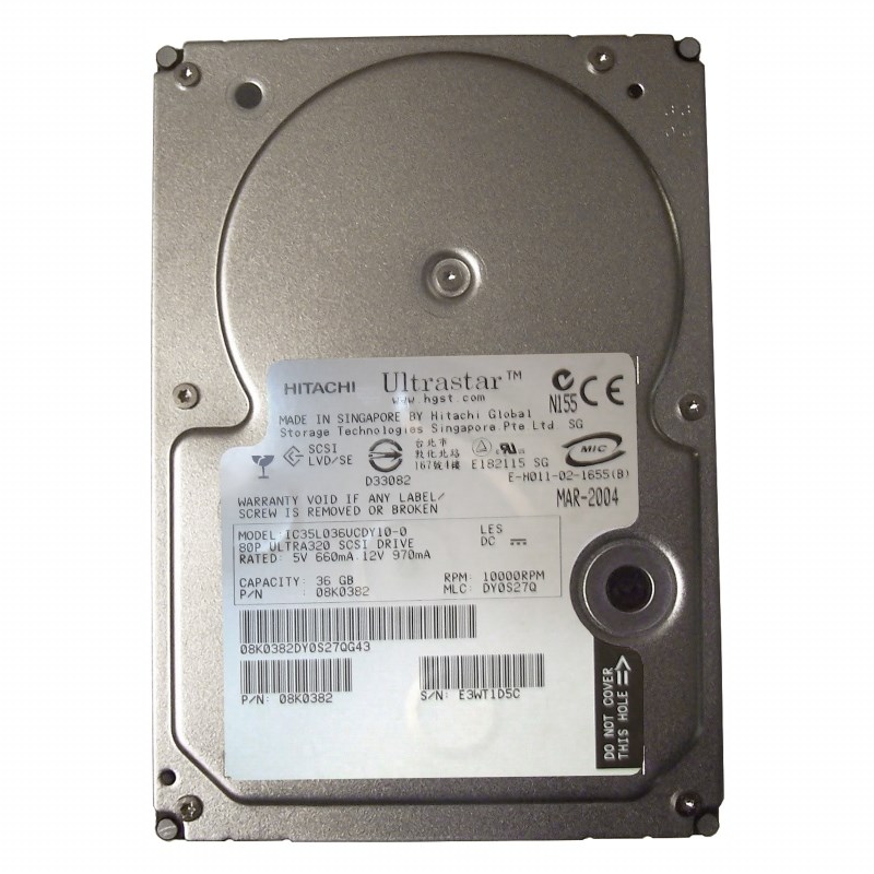 Жесткий диск Hitachi IC35L036UCDY10-0 36,7Gb U320SCSI 3.5" HDD IC35L036UCDY10-0 - фото 35514