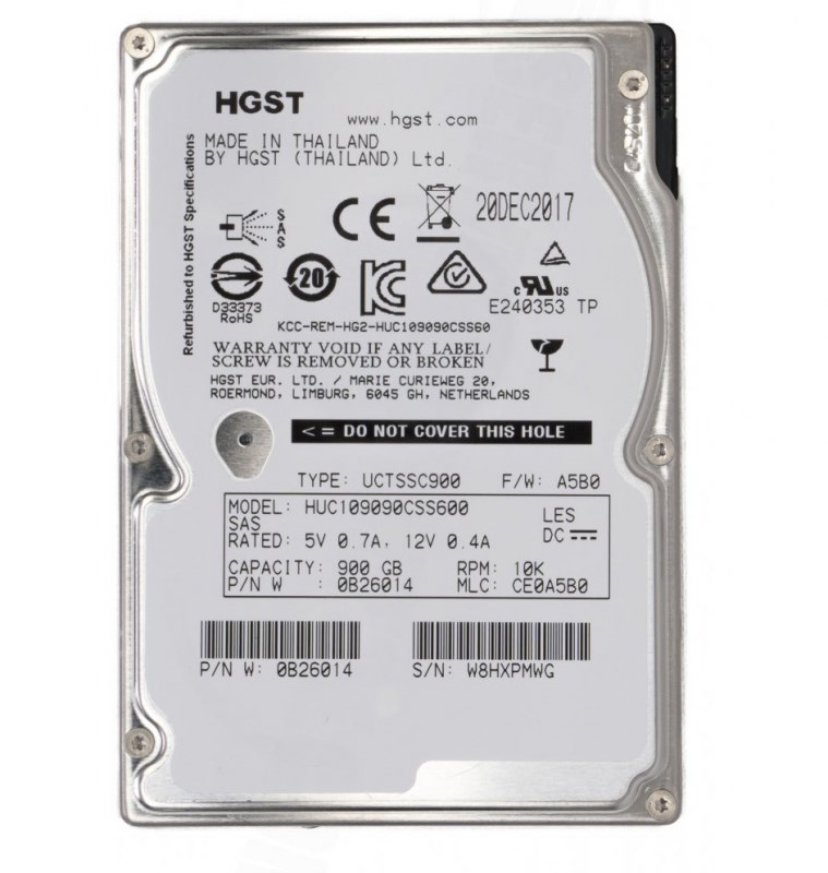 Жесткий диск Hitachi 0B26014 900Gb SAS 2,5" HDD 0B26014 - фото 35554