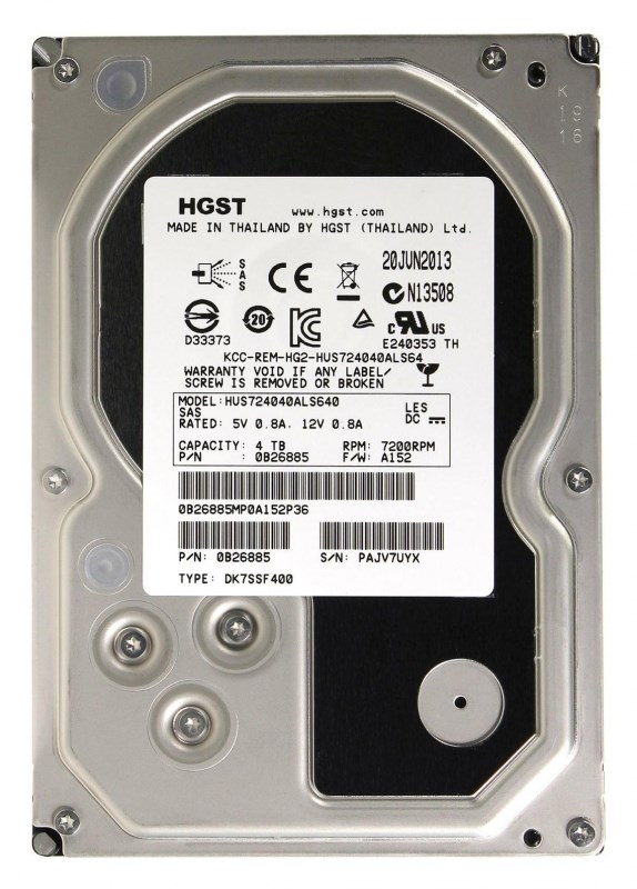 Жесткий диск Hitachi HUS724040ALS640 4Tb SAS 3,5" HDD HUS724040ALS640 - фото 35587