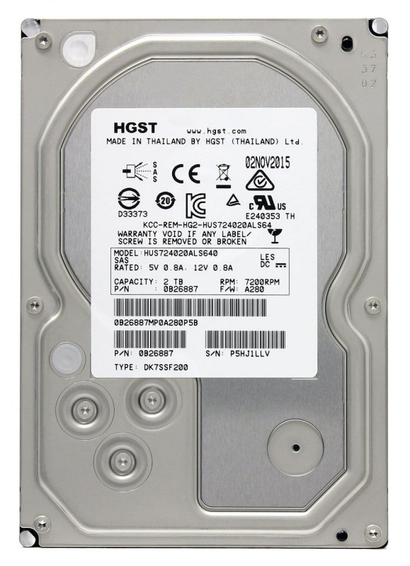 Жесткий диск Hitachi 0B26887 2Tb SAS 3,5" HDD 0B26887 - фото 35600