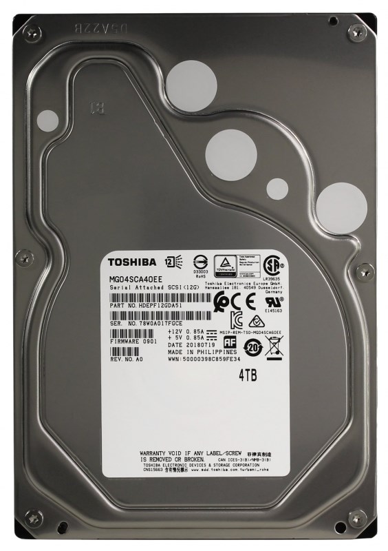Жесткий диск Toshiba HDEPF12GDA51 4Tb 7200 SAS 3,5" HDD HDEPF12GDA51 - фото 35686