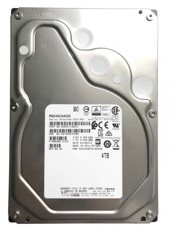 Жесткий диск Toshiba MG04SCA400E 4Tb 7200 SAS 3,5" HDD MG04SCA400E - фото 35697