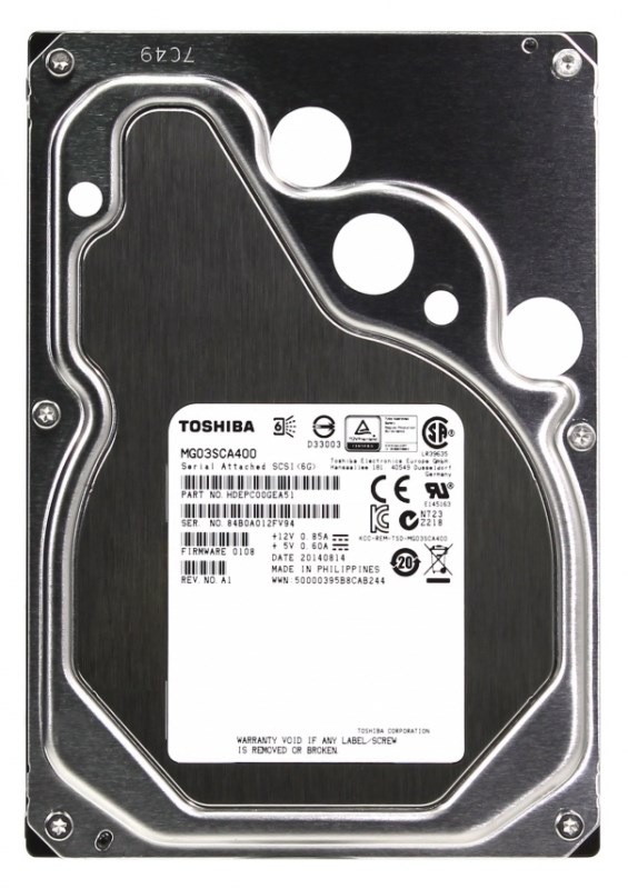 Жесткий диск Toshiba MG03SCA400 4Tb 7200 SAS 3,5" HDD MG03SCA400 - фото 35703