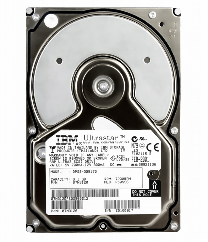 Жесткий диск IBM 07N3120 9,1Gb 7200 U160SCSI 3.5" HDD 07N3120 - фото 36179