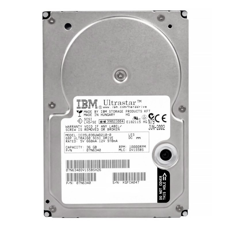 Жесткий диск IBM IC35L036UWD210-0 36,7Gb U160SCSI 3.5" HDD IC35L036UWD210-0 - фото 36234